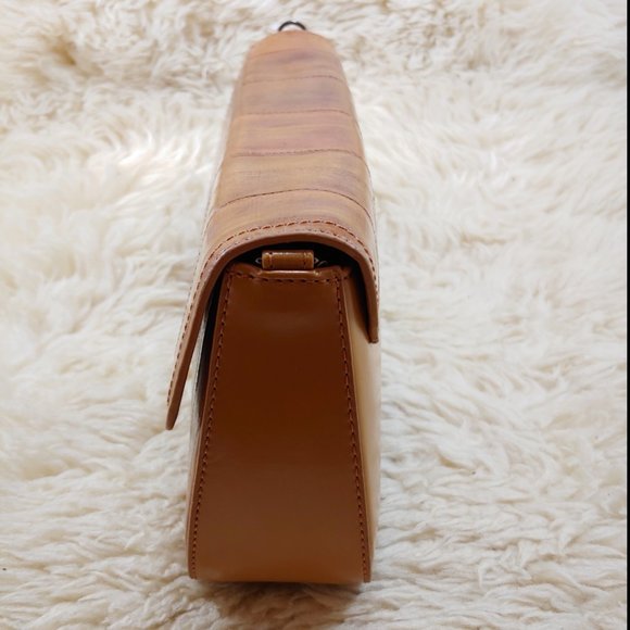 MODA SPANA Eel Skin Clutch/Purse, Tan - Picture 4 of 16